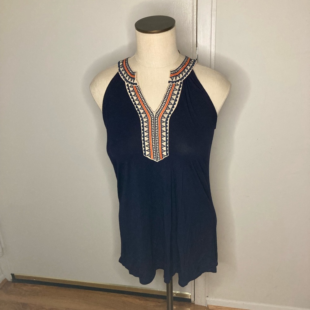 Cable & Gauge Navy Blue Blouse